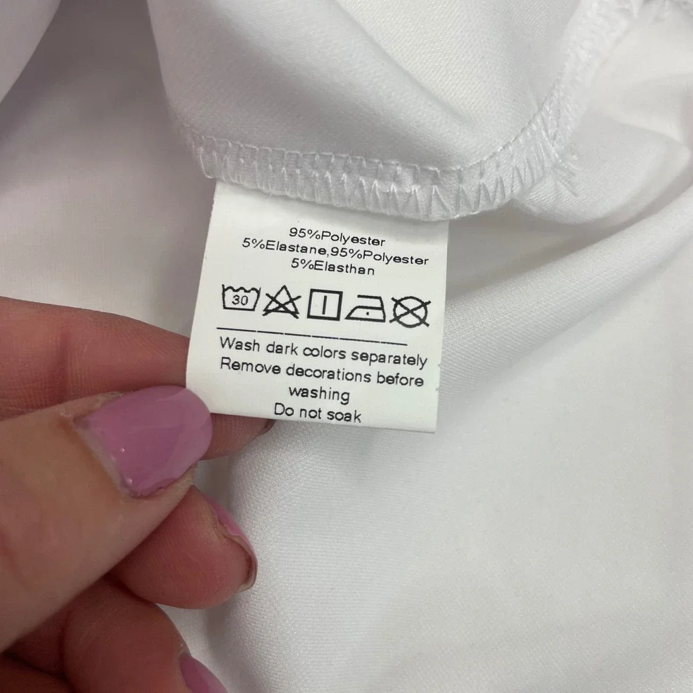 Grace Karin NWT Womens White Sleeveless Wrap V-Neck Blouse Top Side Zip Size S - Picture 8 of 10